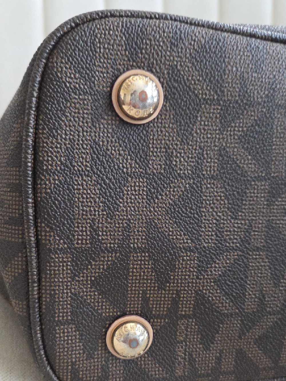 Michael Kors Jet Set East West Signature Monogram Tote Bag in Brown - Picture 12 of 17